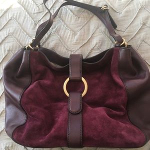 Burgundy michael kors handbag EUC!
